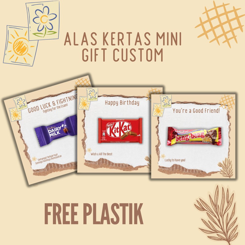 

MINI GIFT SNACK + FREE PLASTIK BISA CUSTOM TULISAN