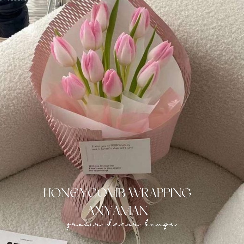 

SW HONEYCOMB WRAPPING ANYAMAN ART MESH PAPER WRAPPING PAPER /KERTAS PEMBUNGKUS BUNGA KERAJINAN TANGAN