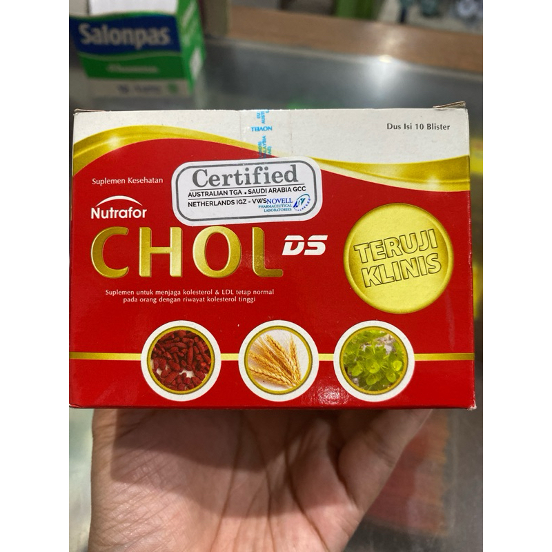 NUTRAFOR CHOL DS 1lembar/ Suplement kolesterol dan LDL / Obat Penurun Kolesterol Tinggi