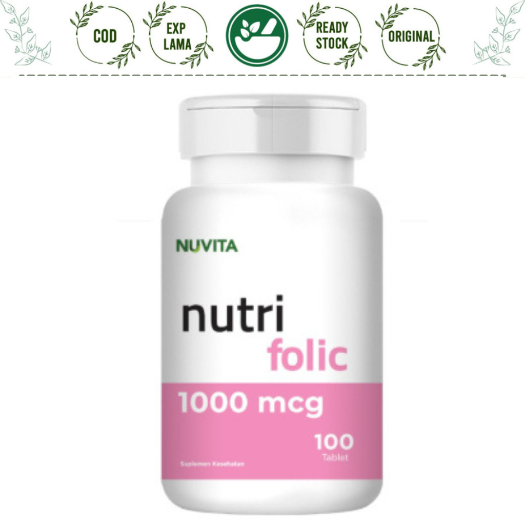 NUVITA NUTRI FOLIC ACID 1000 MCG 100 TABLET ASAM FOLAT IBU HAMIL MENYUSUI