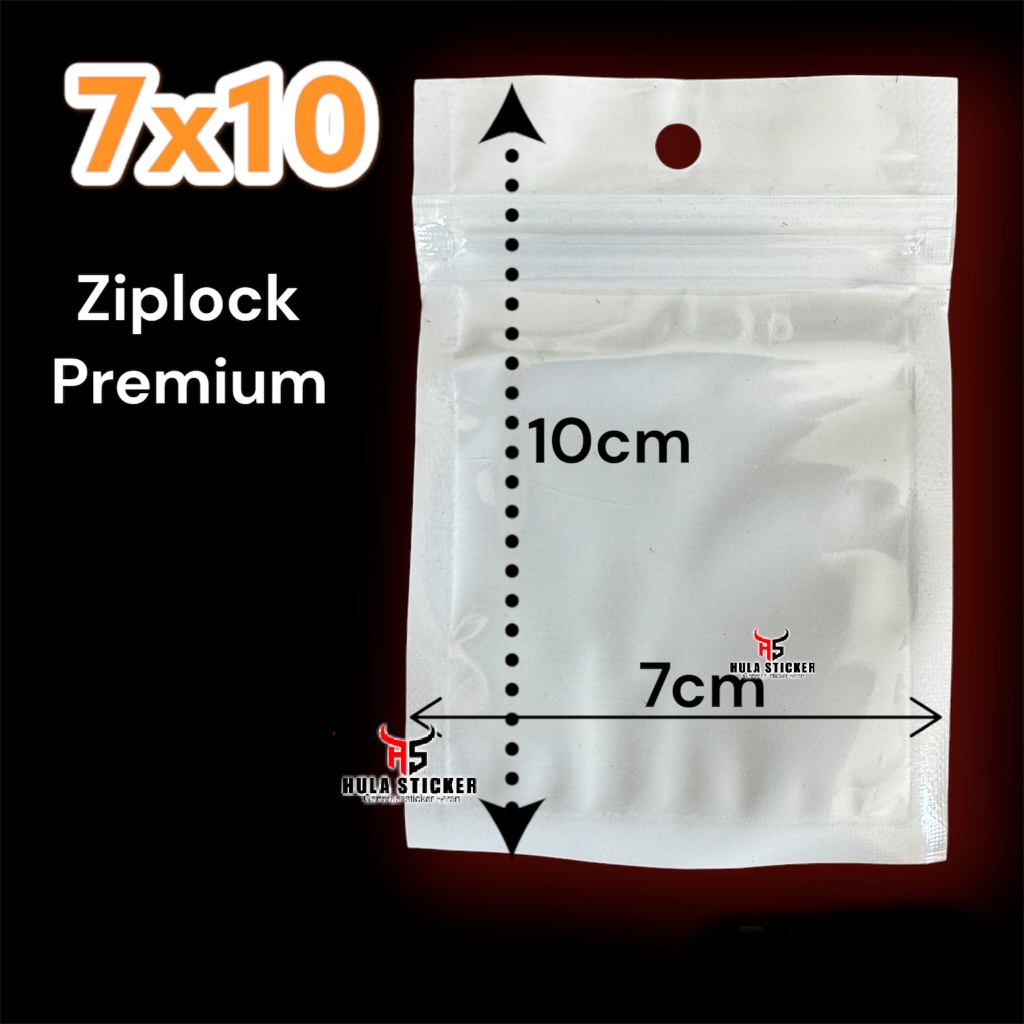 

[100 PCS] Plastik Packing Klip Plastik Ziplock 7x10 Cm Putih Susu kedap udara