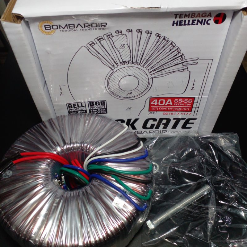 Trafo Toroid / Donat 40A CT 65V BLACK GATE