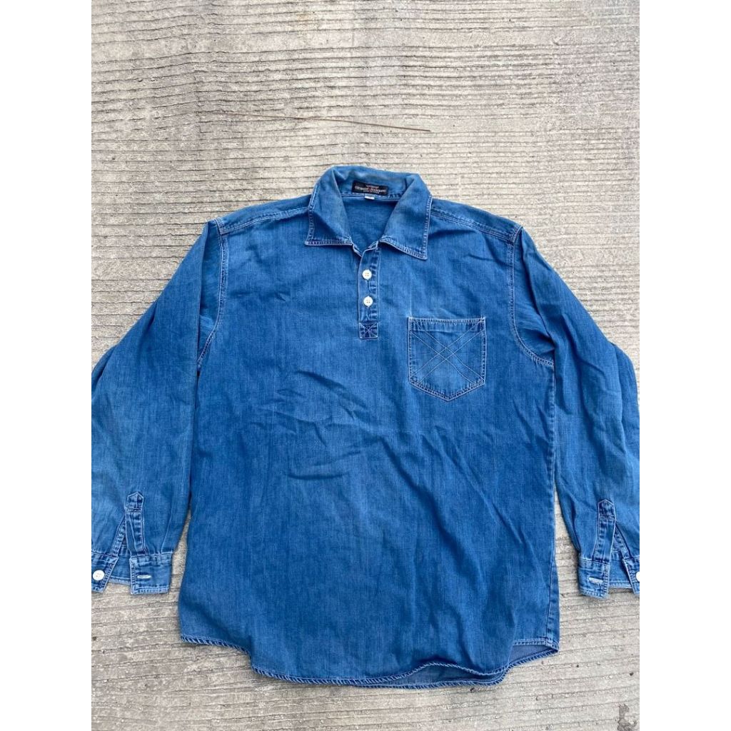 Vtg Guess by Georges Marciano Halfbutton jeans shirt