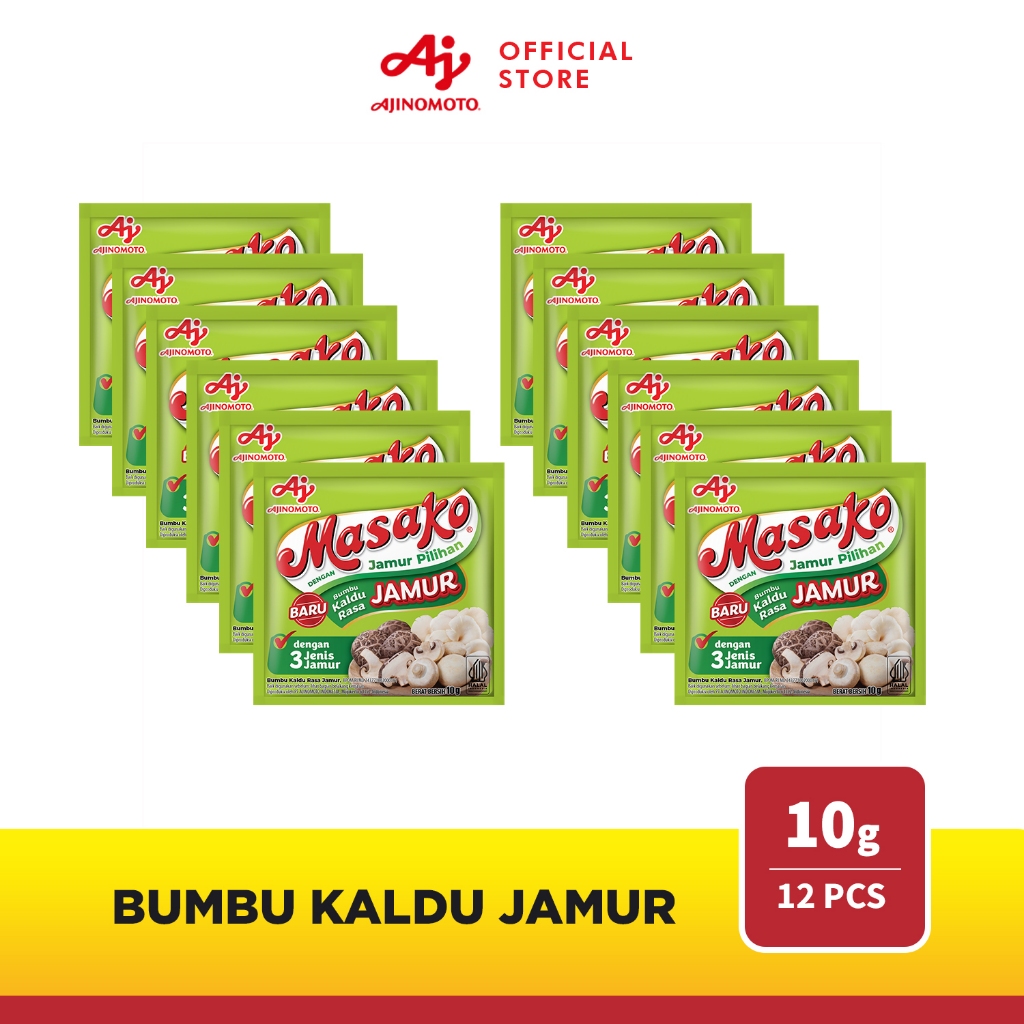 

Masako® Bumbu Kaldu Rasa Jamur 10g (12 pcs)