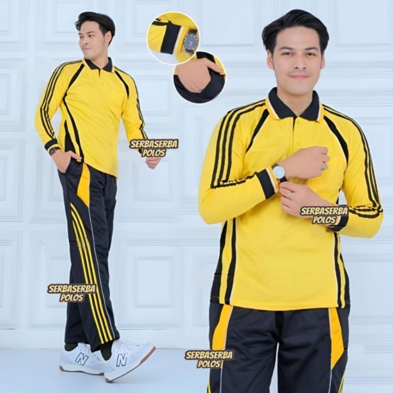Setelan Olahraga 1 Set / Kaos Olahraga Pria Wanita / Seragam Olahraga Wanita / Kaos Kerah Lengan Pan