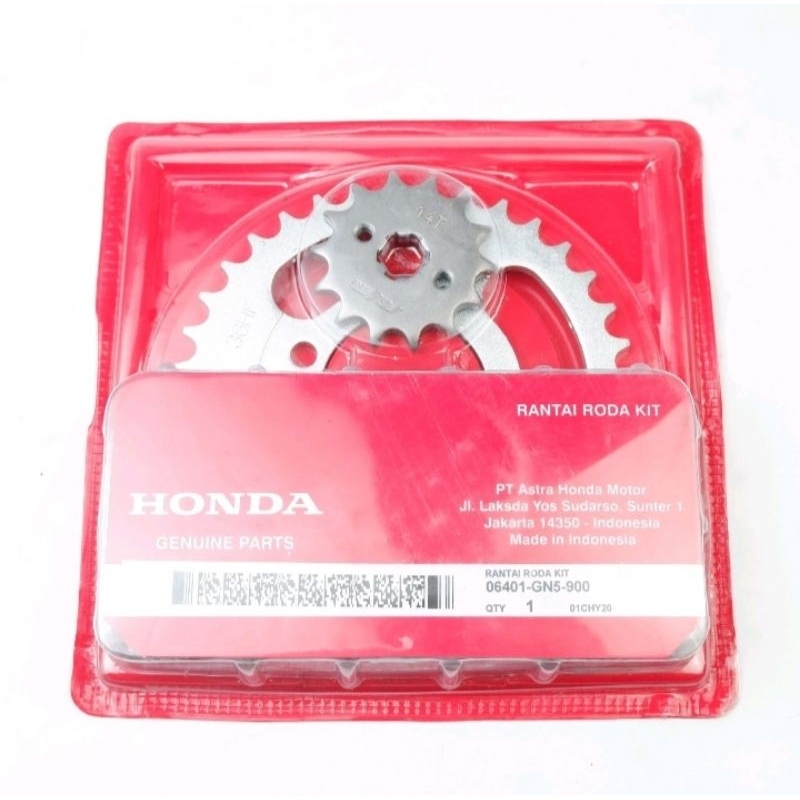 Gear Set Astrea Grand Ori - Rantai Gir Set Honda Astrea Grand / Astrea Prima / Legenda / Impresa GN5
