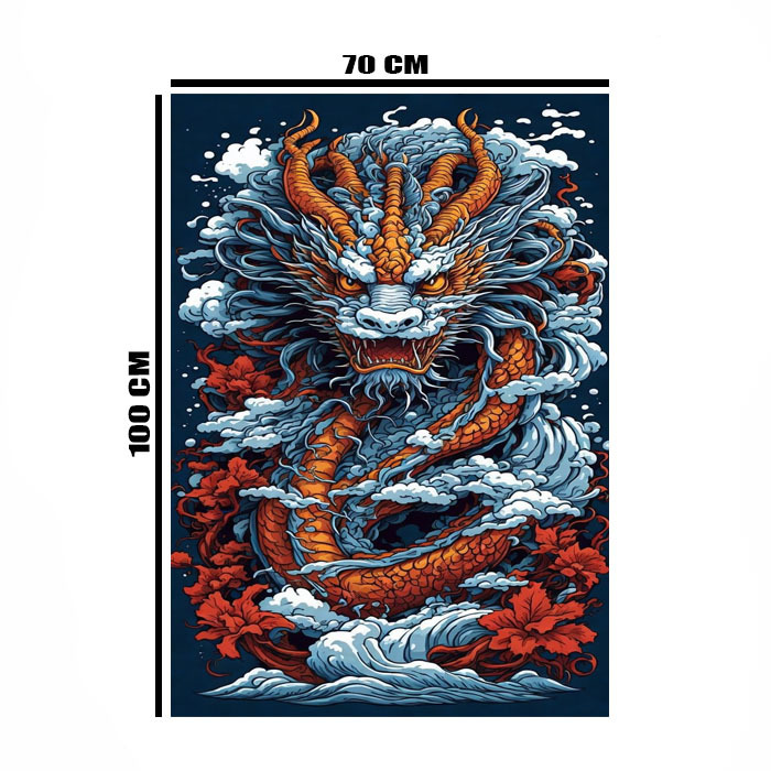 Poster jumbo bahan albatros uk 70 x 100 cm motiv naga