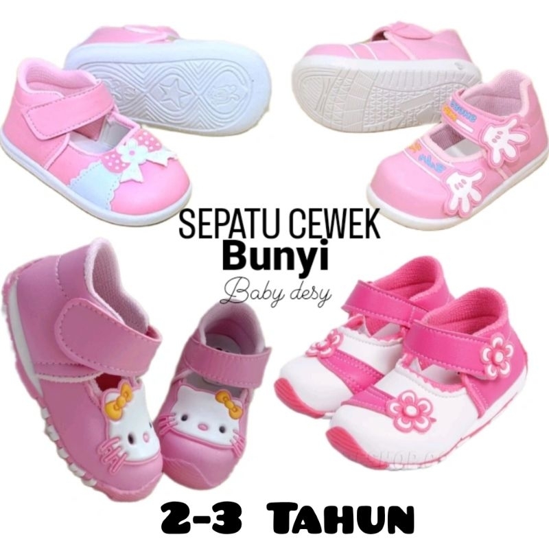 SEPATU BAYI BALITA PEREMPUAN 2-3 TAHUN BUNYI CIT CIT
