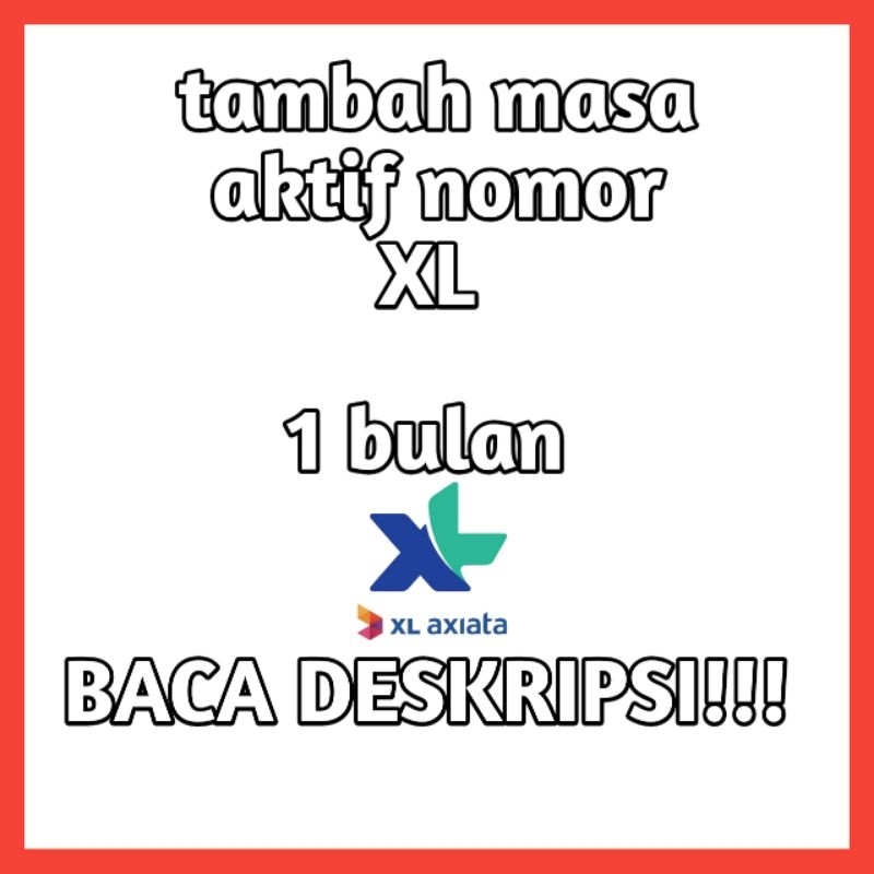 Tambah masa aktif kartu XL 1 BULAN