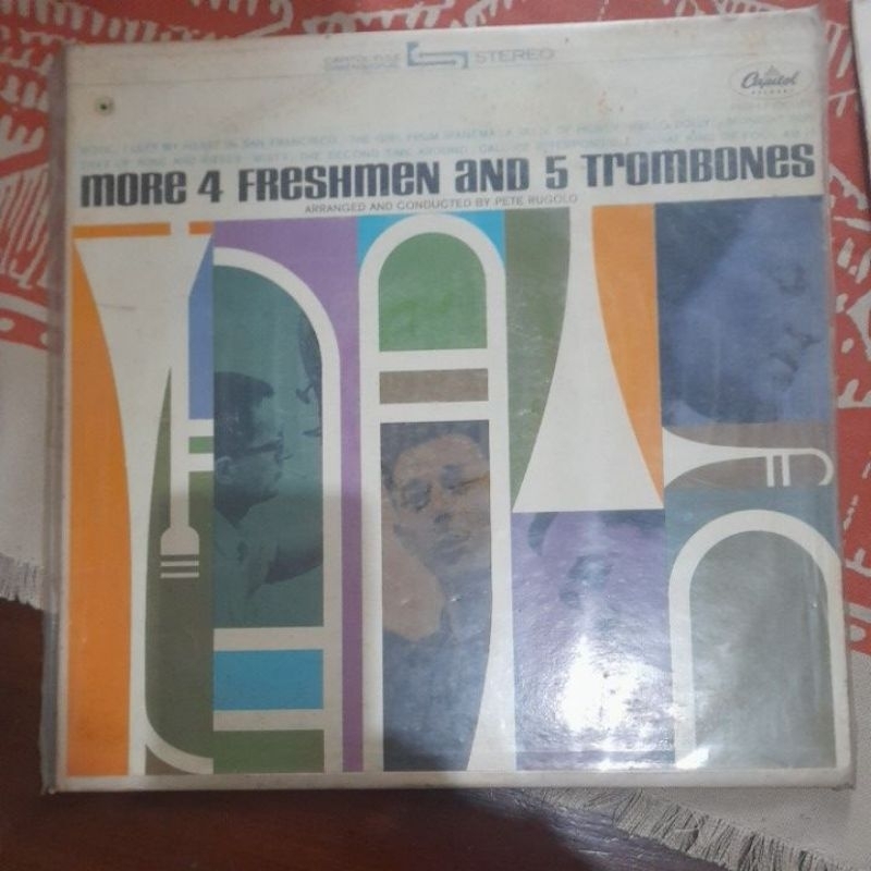 vinyl piringan hitam 12" more 4 freshmen and 5 trombones arranged and conducted by pete rugolo