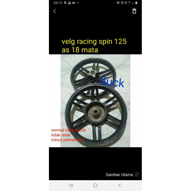 velg racing spin 125 gigi 18 original copotan spin