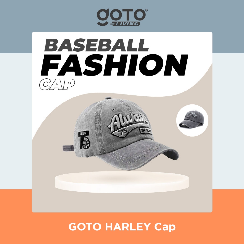 Goto Harley Cap Topi Baseball Casual Unisex Pria Wanita Dewasa