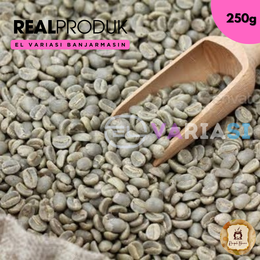 

250g || Green Bean Robusta Biji Kopi Robusta Mentah By. EL Variasi