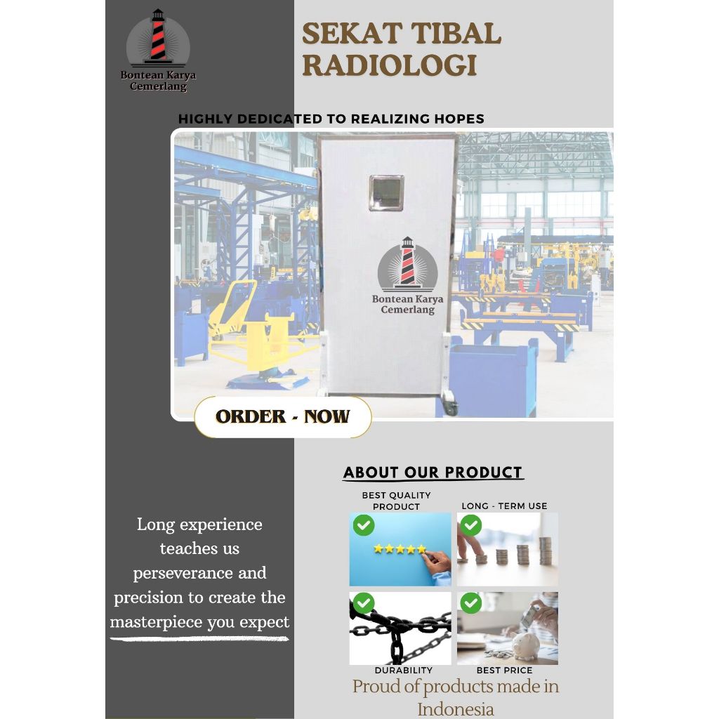 Pintu Anti Radiasi PB / Pintu Xray - Tabir Radiologi