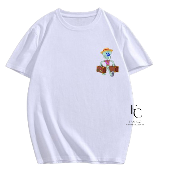 FASNCO Baju Oversize Pria/Wanita SQUID HOLIDAY/Kaos Distro/T-shirt