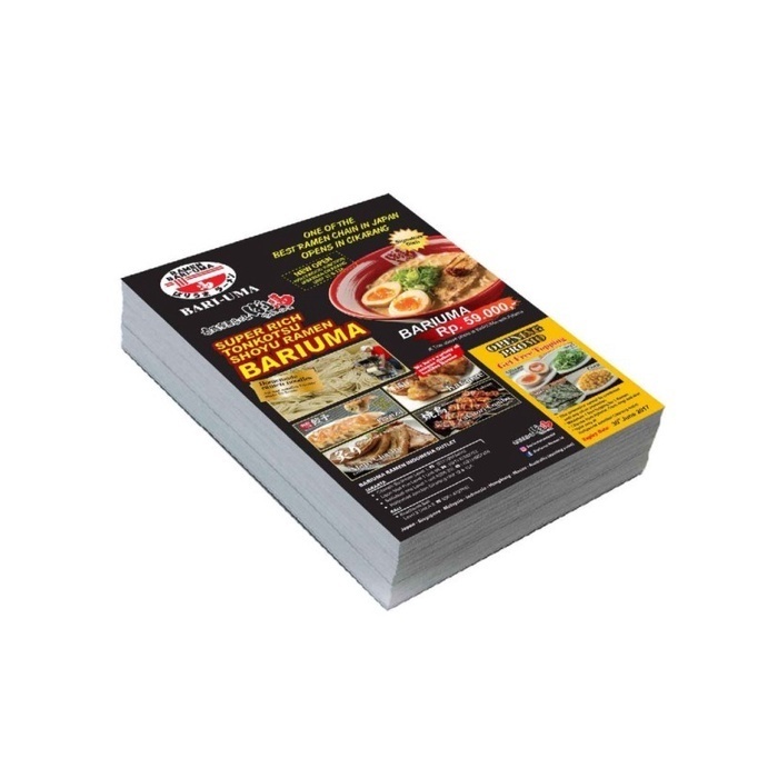 

Paket Cetak Brosur / Leaflet Ukuran A4 - paket isi 100 Lembar