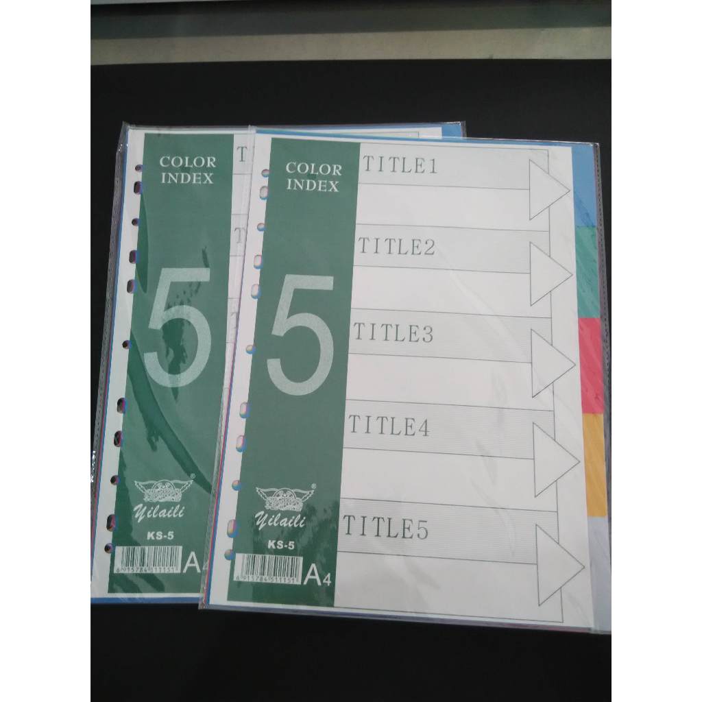 

Devider / Pembatas Kertas Plastik YILAILI A4 isi 5 Warna