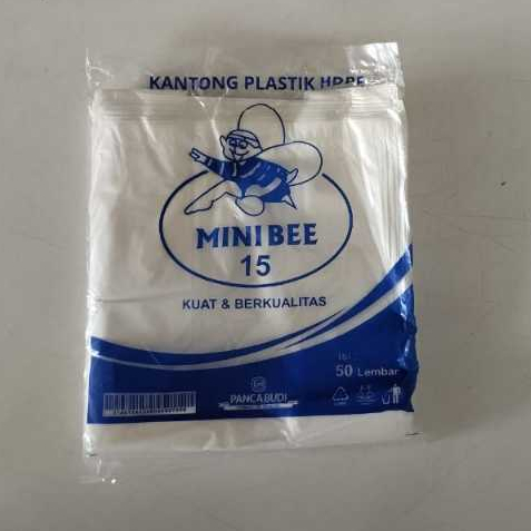 KANTONG PLASTIK PUTIH MINIBEE Ukuran 15 Isi 50 Lembar