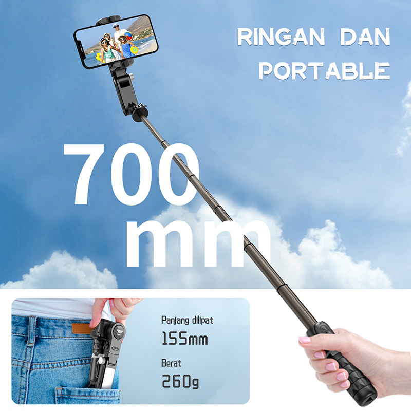 FTT  Q18 Gimbal Stabilizer Handphone Gimbal Stabilizer Tongsis Bluetooth Tripod/Stabilizer Smartphone Gimbal-7