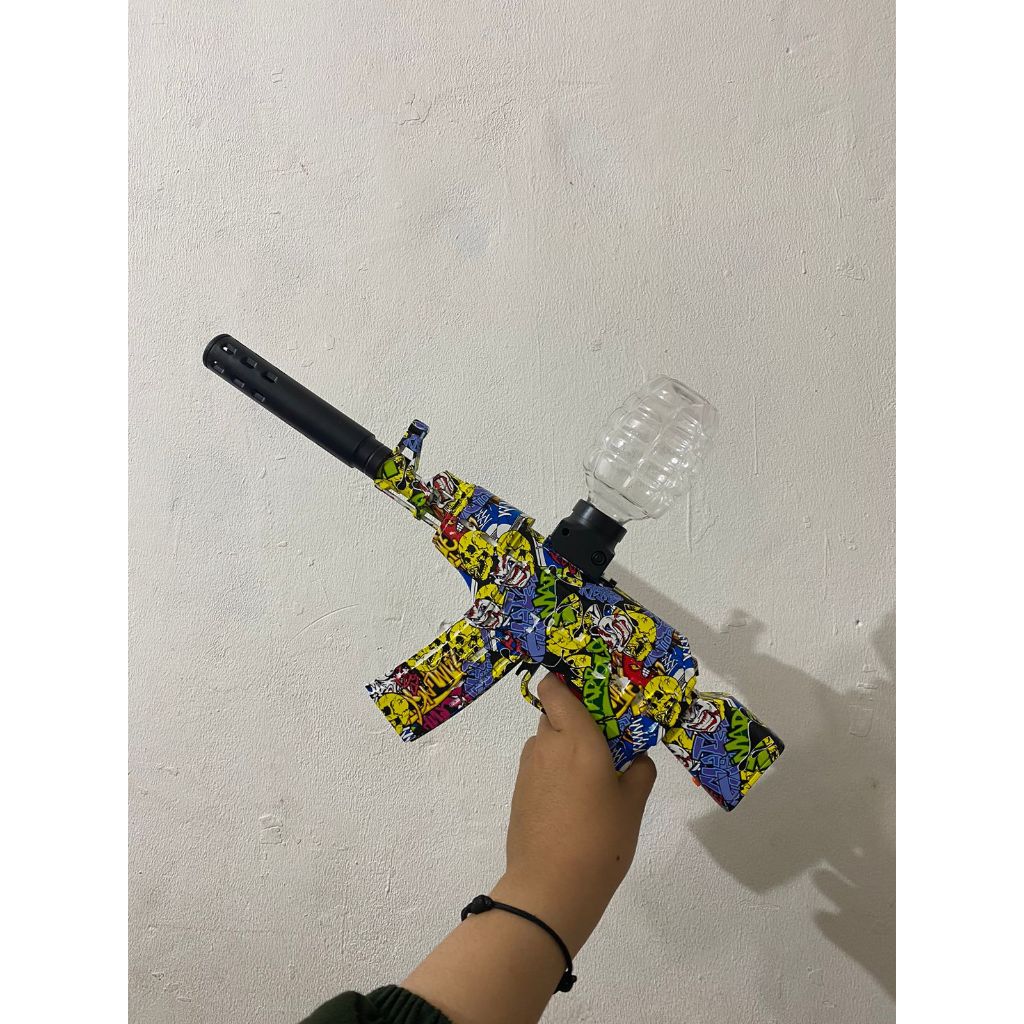 Water Gel Blaster Gun - Elektrik Full Otomatis - Mainan Pistol Gel - AK47 8986