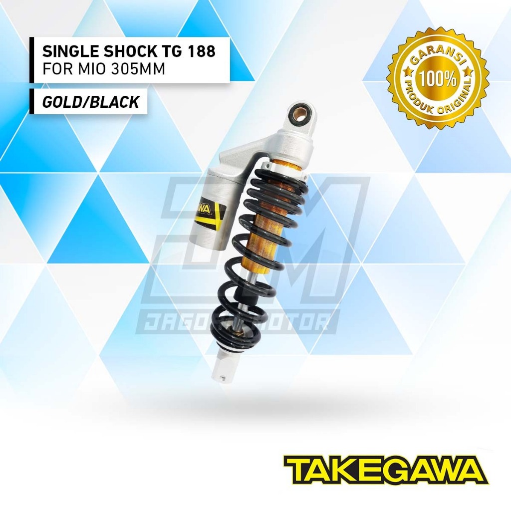 Single Shock TG188 TAKEGAWA Mio / Beat / Vario 125 (305mm / 325mm) Tabung Atas