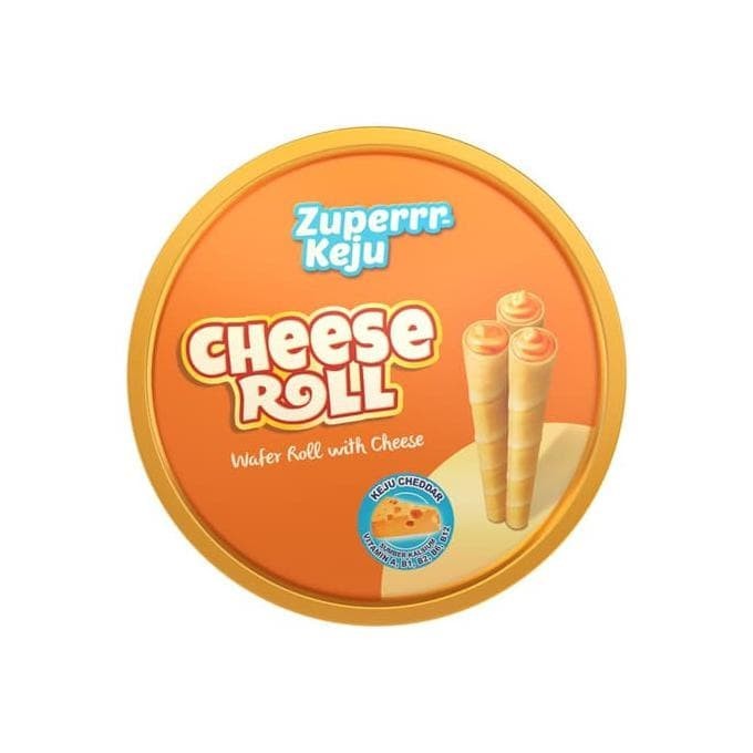 Zuperrr Keju Cheese Roll Kaleng 156 Gram