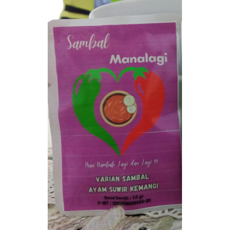 

Sambal Manalagi Kemasan Sachet Varian Ayam Suwir