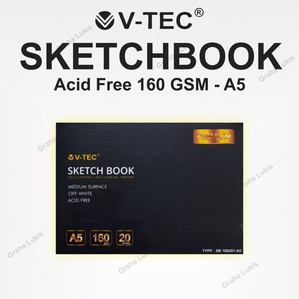 

V-TEC SKETCHBOOK A5 ACID FREE 160GSM