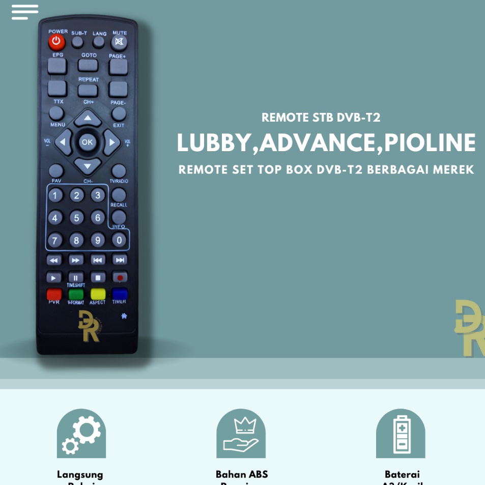 remot Remote STB Dvb T2 Lubby Matrix Advance Hinomaru