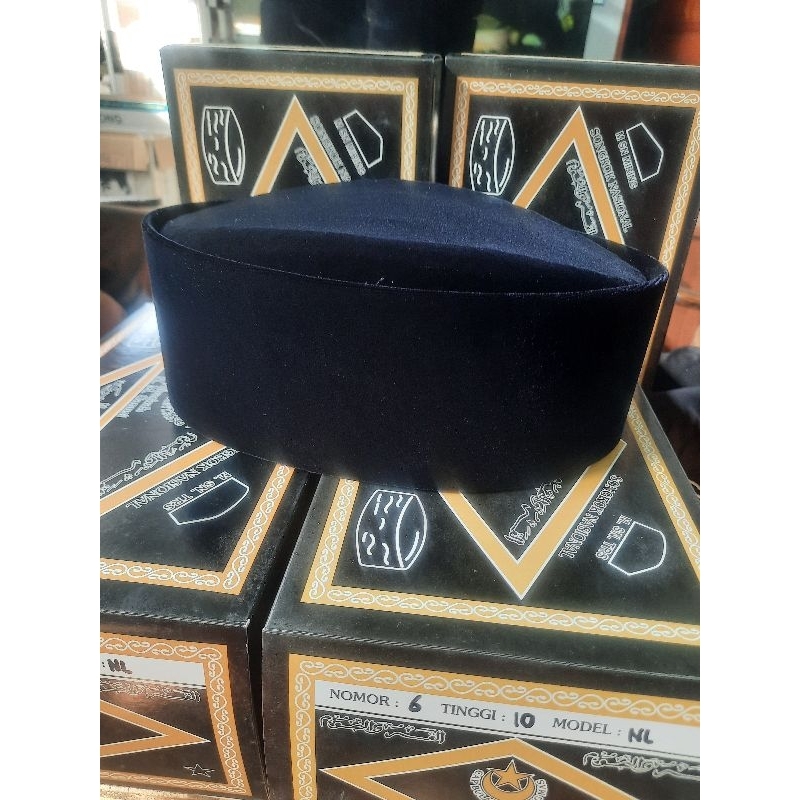 SONGKOK / PECI BULAN BINTANG MAS MODEL SUSUN NONJOL (NL) TGI 7/8/9/10/11/12/13 DUS HITAM HM SANUDI.