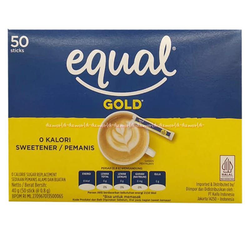 

Equal Gold Sticks Pemanis Nol Kalori / Sweetener
