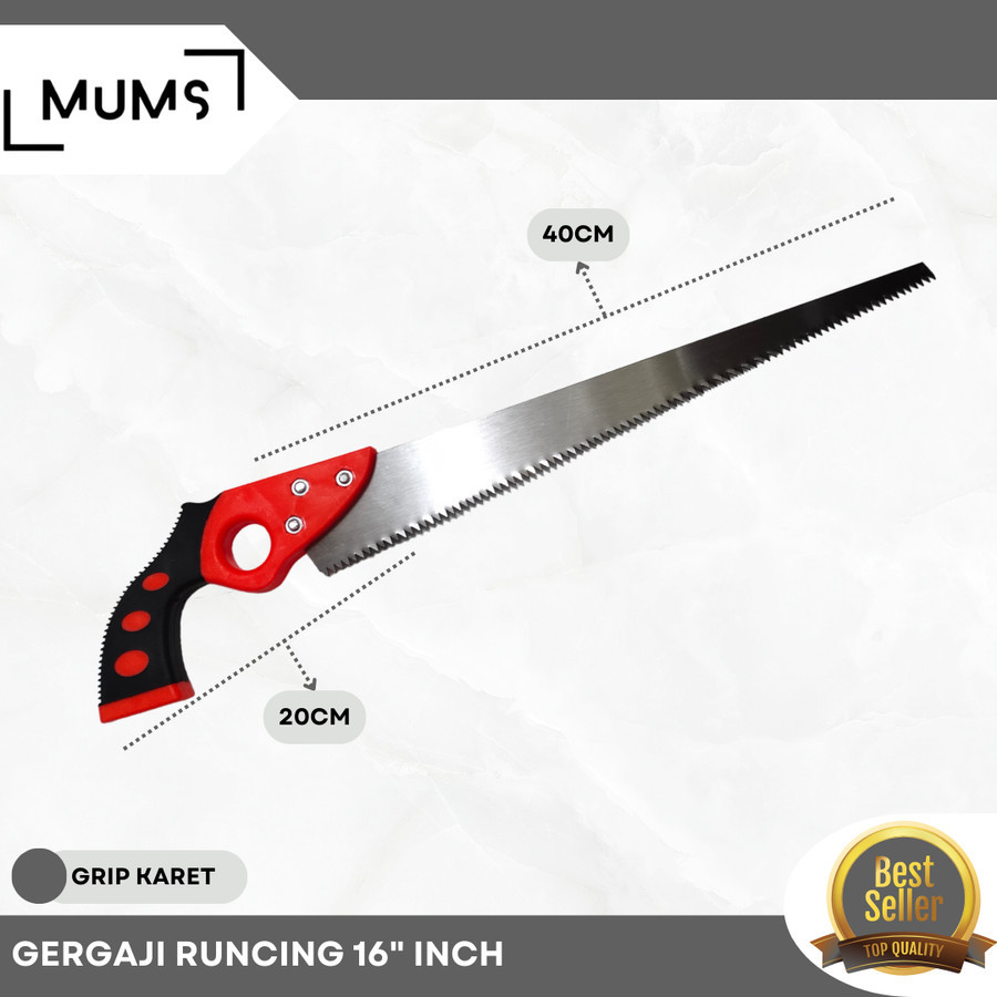 Gergaji Runcing Lancip Teflon Potong Kayu Triplek Kikir Mesin 16" Inch /Gergaji runcing Potong kayu 