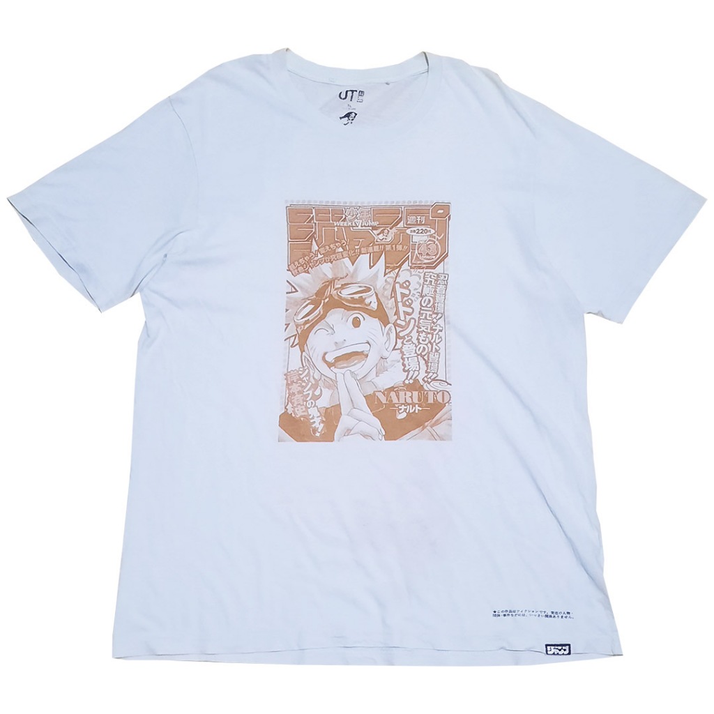 Kaos Naruto Uniqlo Shonen Jump Cover Second Anime Official