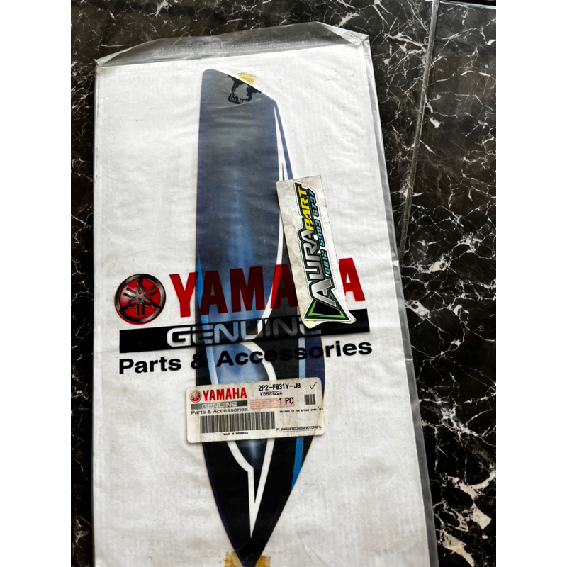 Stiker Striping Jupiter Z CW Burhan 2008 2009 Biru Hitam Original