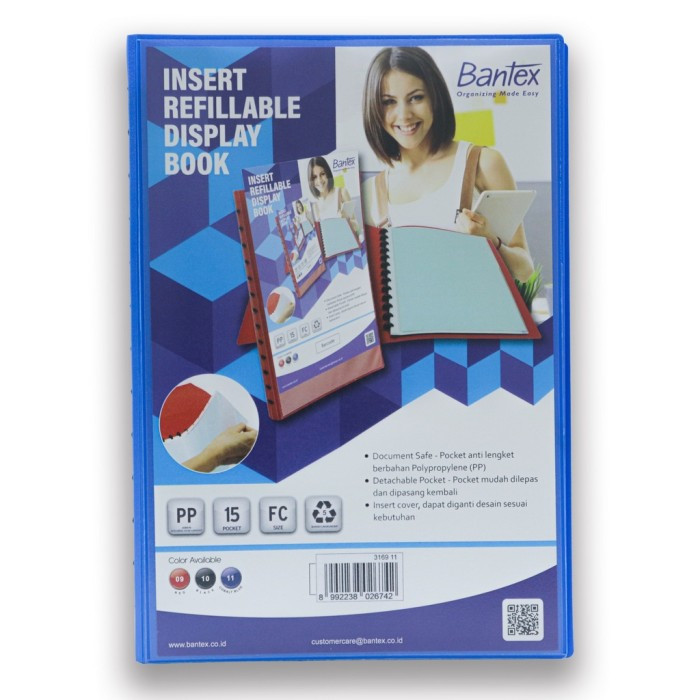 

Bantex Insert Refillable Display Book Folio/F4 # 3169 (pcs)