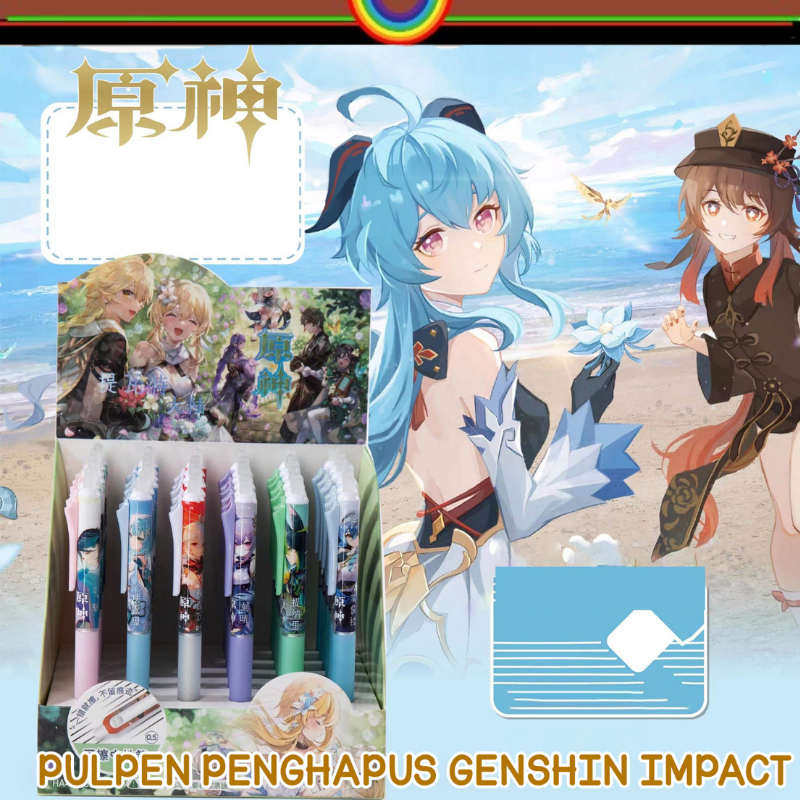 

PULPEN PENGHAPUS GENSHIN IMPACT TINTA BIRU 0.5MM | PEN TINTA BIRU | PEN PENGHAPUS | ALAT TULIS SEKOLAH PENA PENGHAPUS | WPP |