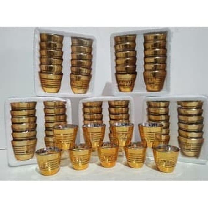[READY] arab Gelas cucing gelas zamzam mengkilap per 12pc Oleh-Oleh Mekkah