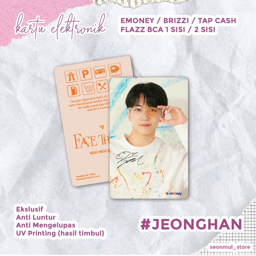 READY STOCK EMONEY JEONGHAN SEVENTEEN FACE THE SUN CARAT VER / FTS CARVER / FLAZZ / TAPCASH / BRIZZI