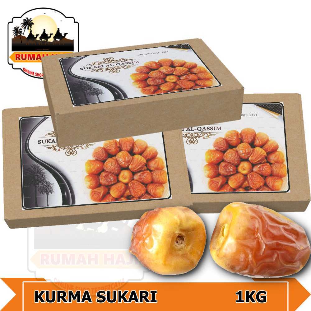 

kurma sukari /kurma madu/kurma raja/ sukari al qasim 1kg kemasan mika