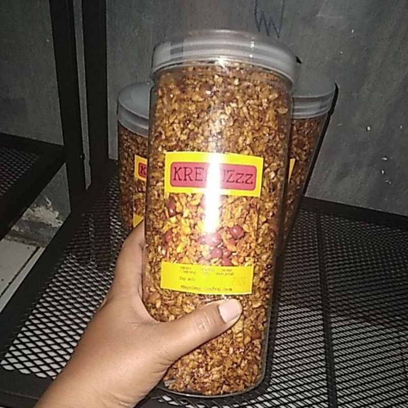 

Kering Tempe Kemasan toples jumbo 1300 ml
