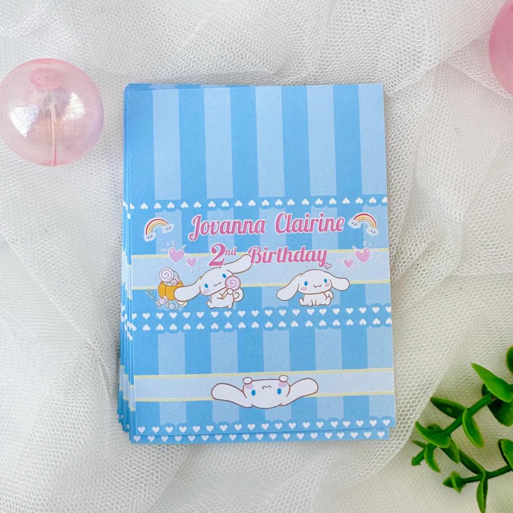Cinnamoroll Biru - Kitkat Label 2 Bar Party Supplies Dessert Table Decoration Birthday Party Ulang T