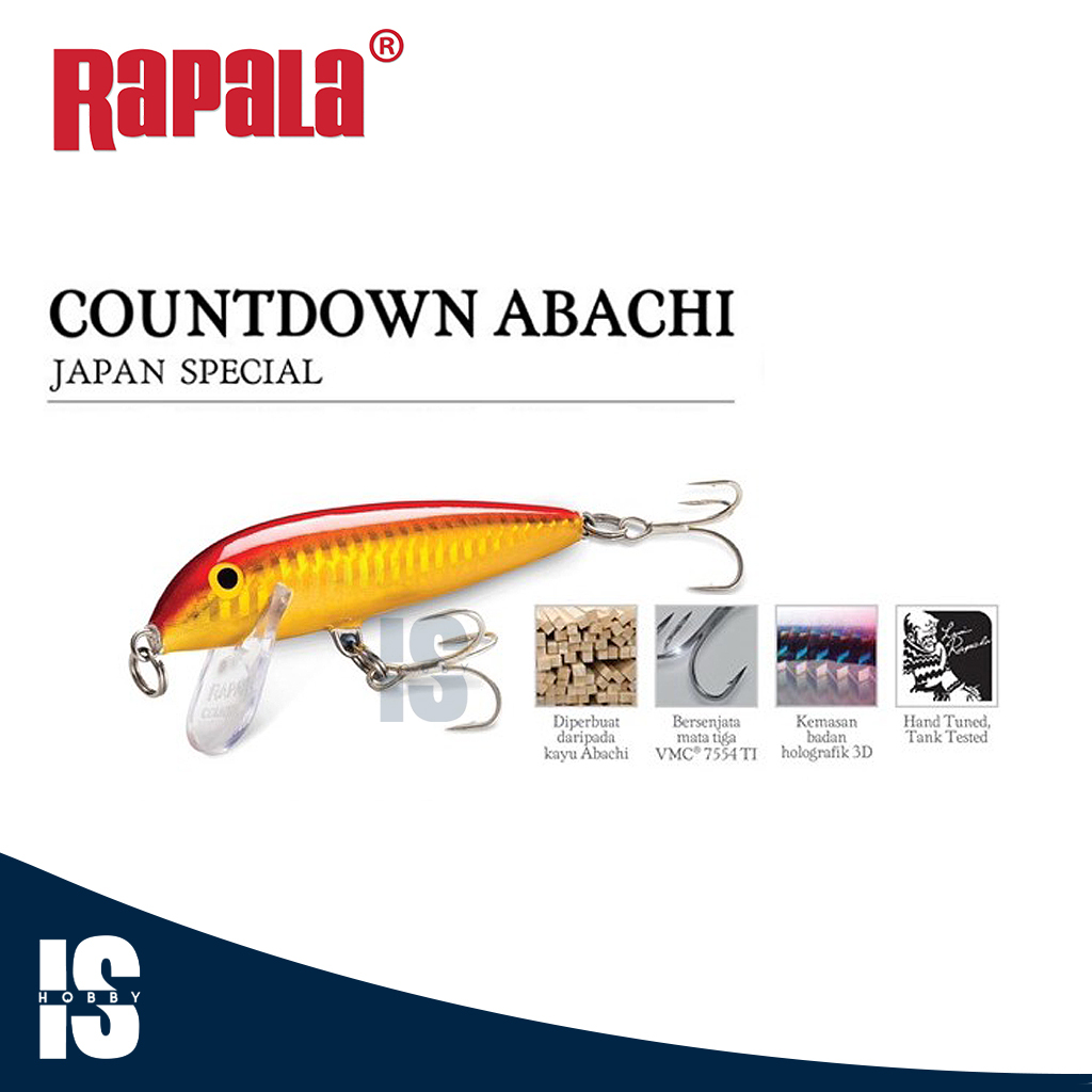 Lure Umpan Minnow Rapala Countdown Abachi 5cm