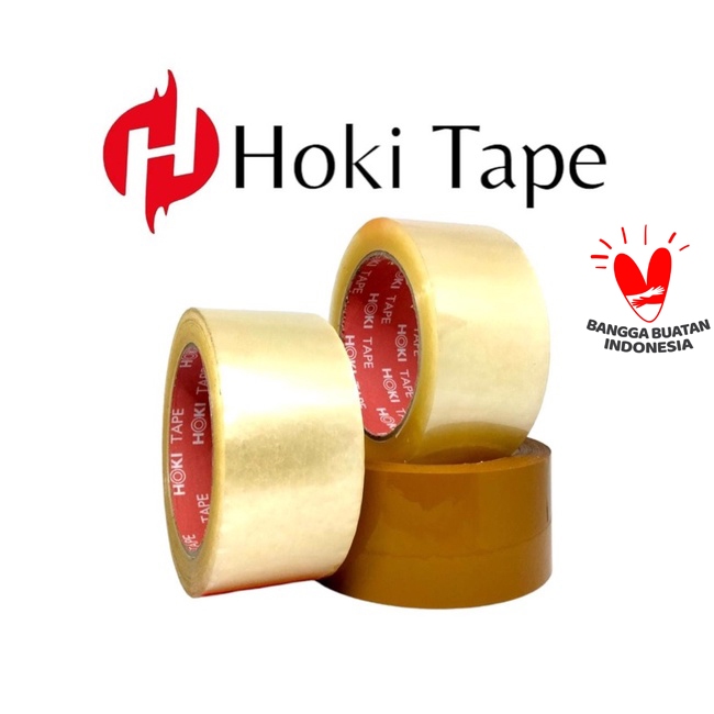 

Lakban bening HOKI TAPE 48mm x 100 yard / coklat ——HARGA PER 1 DUS___162