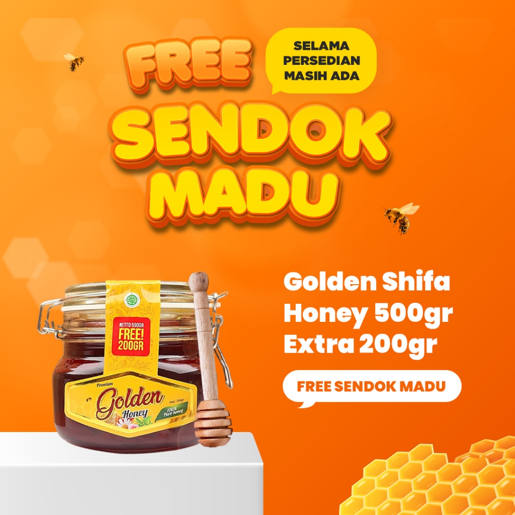 

Gratis Sendok Madu | Madu Golden Honey 500gr Extra 200gr