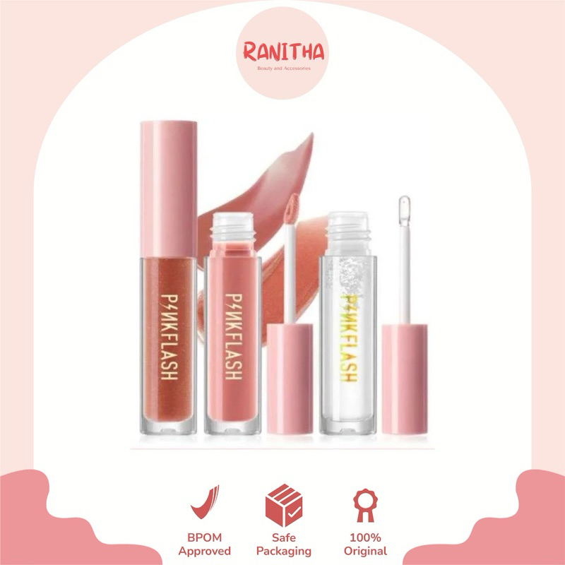 PINKFLASH LIP GLOSS PINK FLASH BPOM