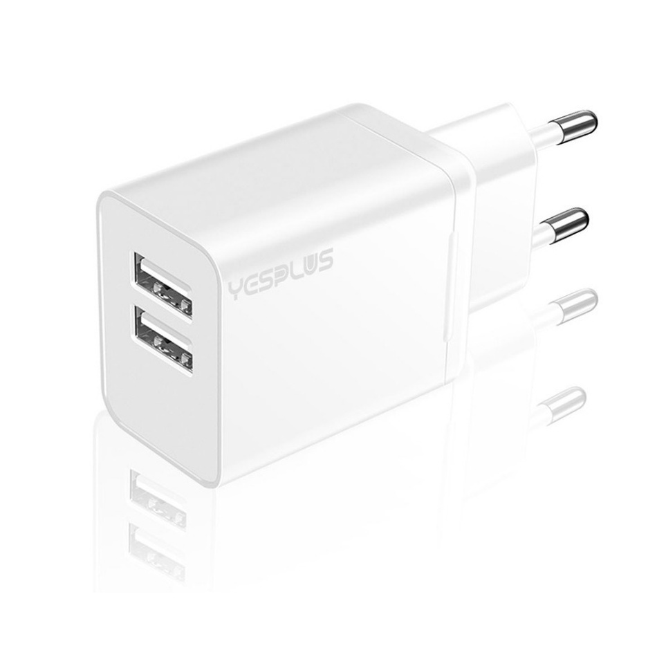 Batok Adaptor YESPLUS YS116 Quick Charge 2 USB 3A Output Original Garansi 1 Tahun