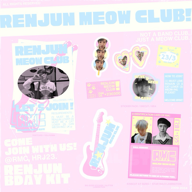 

RENJUN MEOW CLUB STICKER PACK!