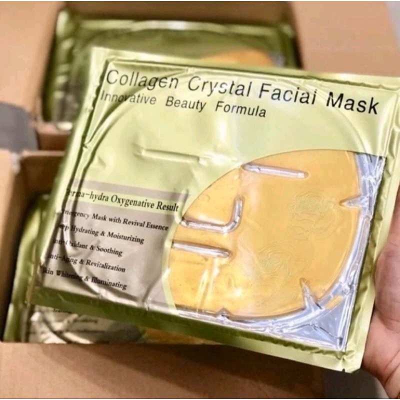 Collagen Crystal Facial Mask Innovative Beauty / Masker Wajah Collagen Topeng Emas Masker Mata Panda