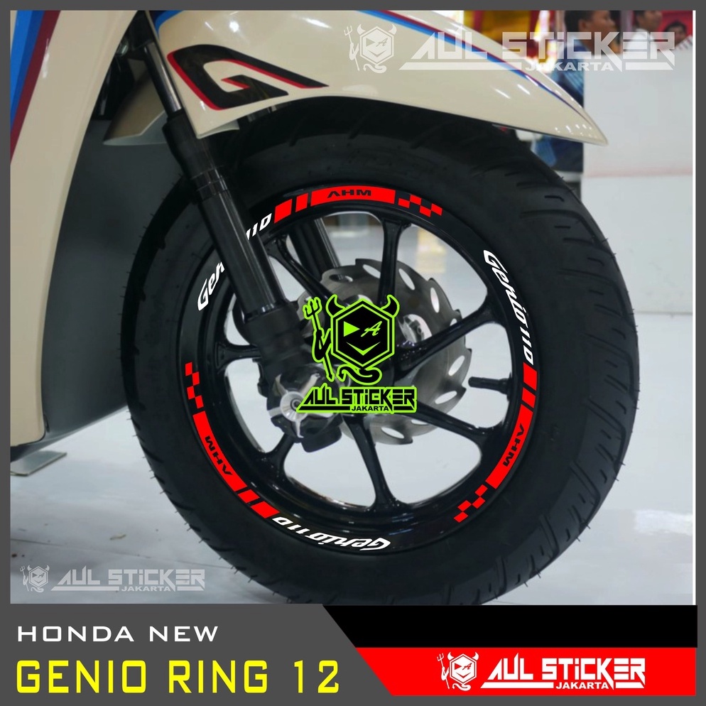 Terlaris STICKER VELG kc33 HONDA NEW GENIO RING 12 DEPAN BELAKANG