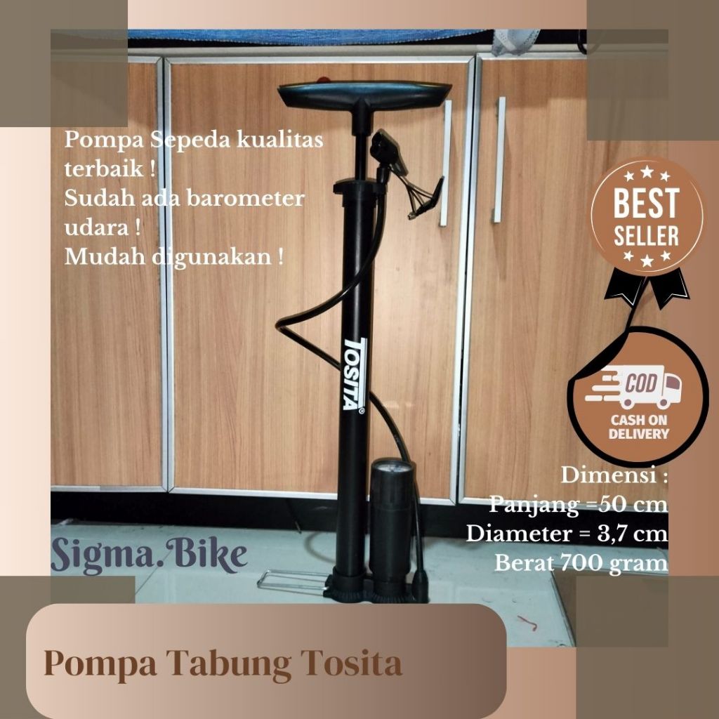 POMPA TABUNG TOSITA POMPA BAN SEPEDA POMPA TABUNG SEPEDA POMPA SEPEDA POMPA BAN POMPA BAN TABUNG MUR